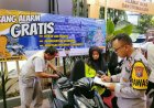 Pasang Alarm Gratis di Polsek Wonocolo Sepuluh Pendaftar Pertama Diberi Bonus Buah Durian